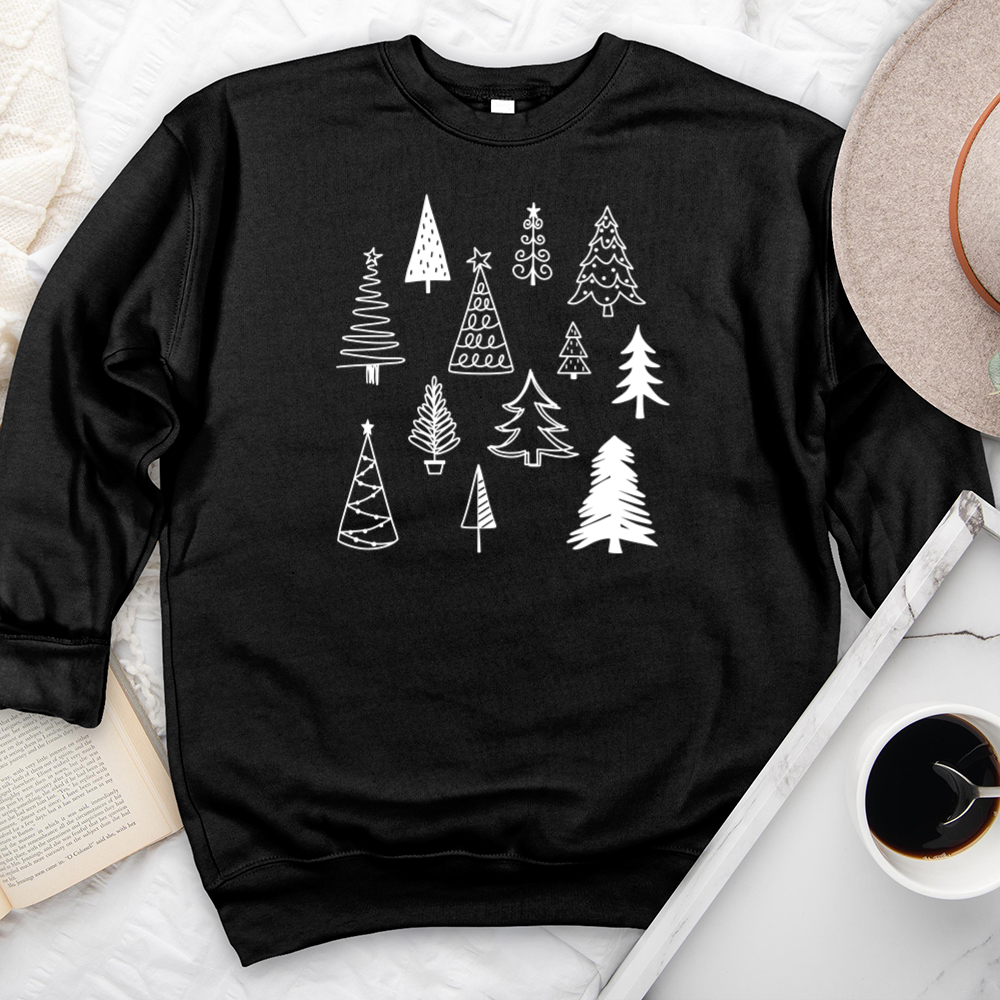 forest of trees premium crewneck sweatshirt