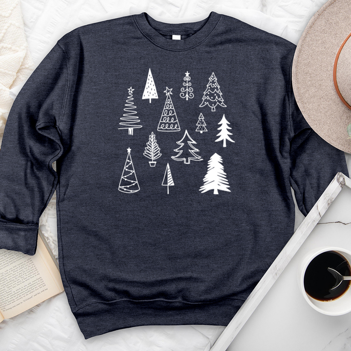 forest of trees premium crewneck sweatshirt