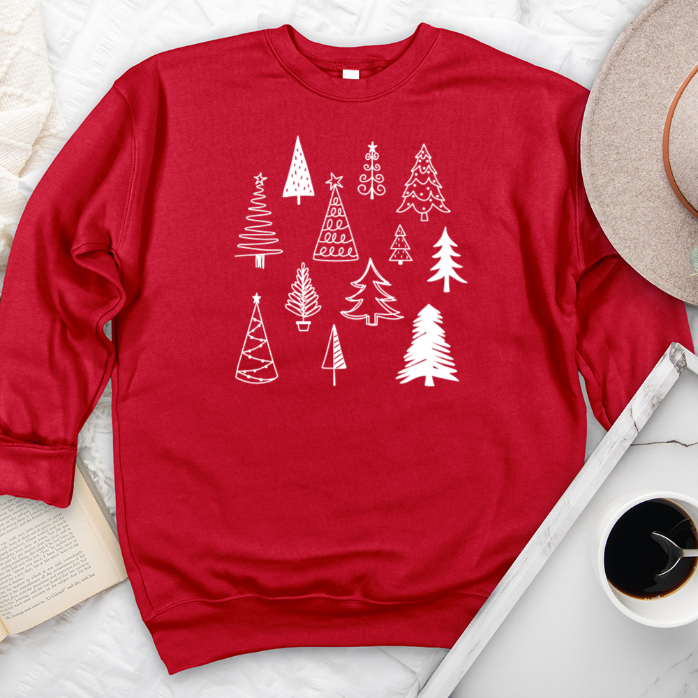 forest of trees premium crewneck sweatshirt