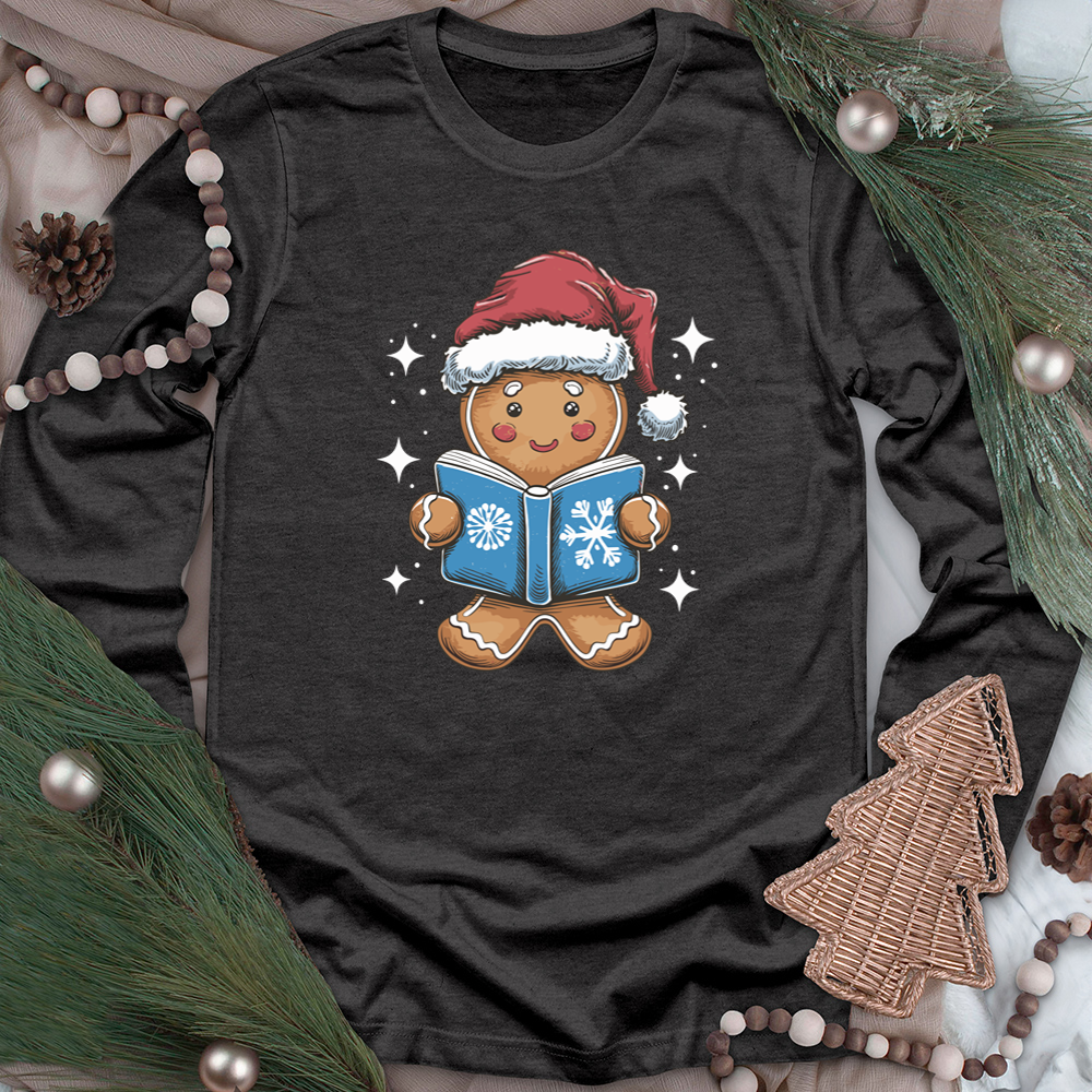 gingerbread reading unisex long sleeve tee