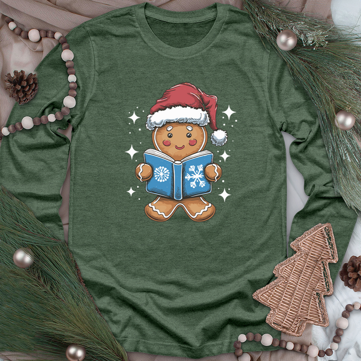 gingerbread reading unisex long sleeve tee