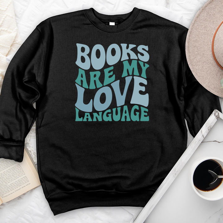 books are my love language premium crewneck sweatshirt