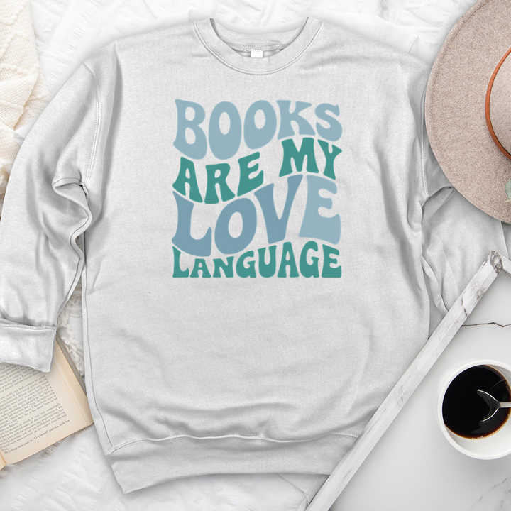 books are my love language premium crewneck sweatshirt