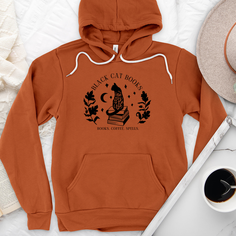 black cat books premium hoodie sweatshirt