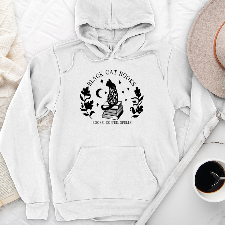 black cat books premium hoodie sweatshirt