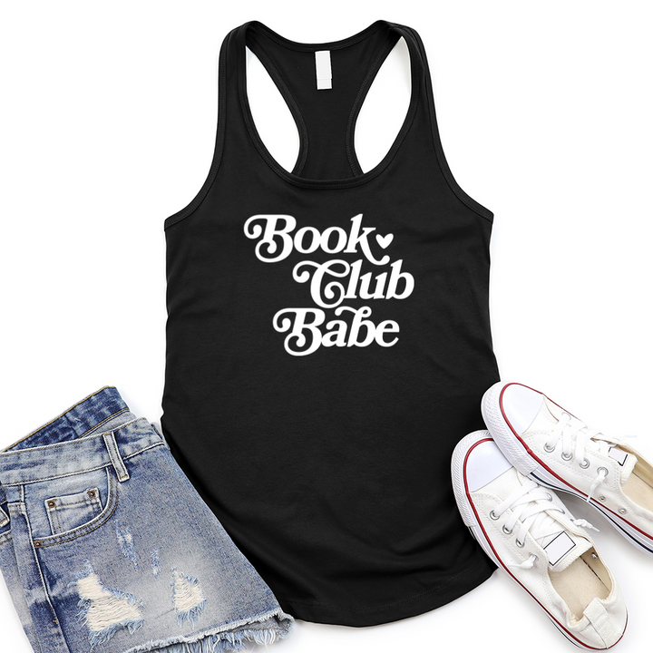 book club babe women's racerback tank top