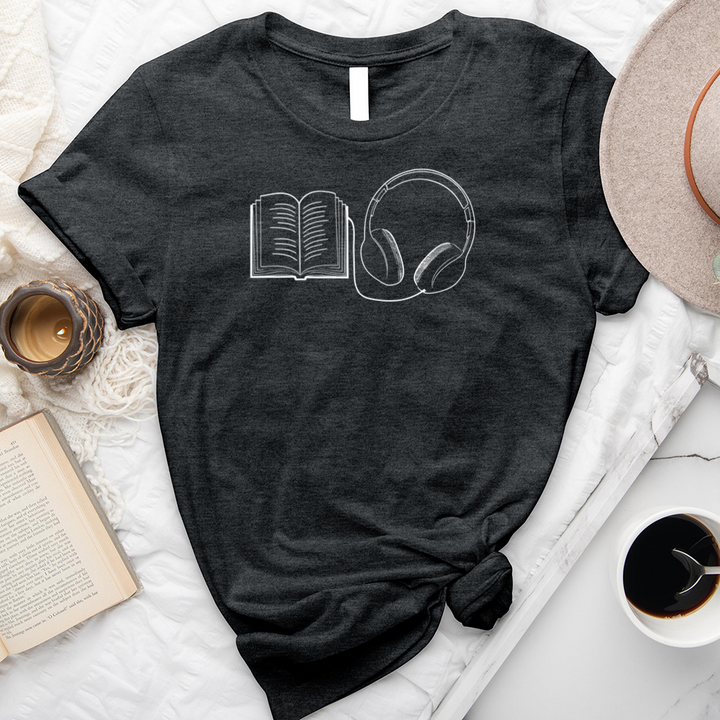 book listening unisex tee