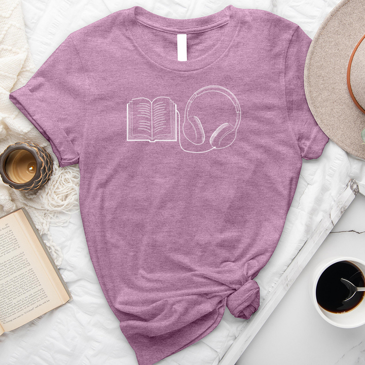 book listening unisex tee