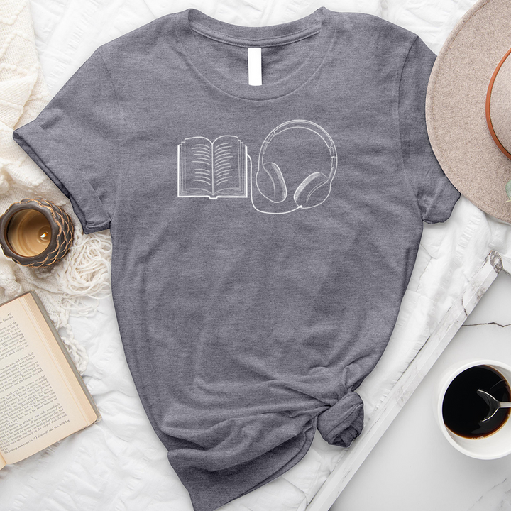 book listening unisex tee