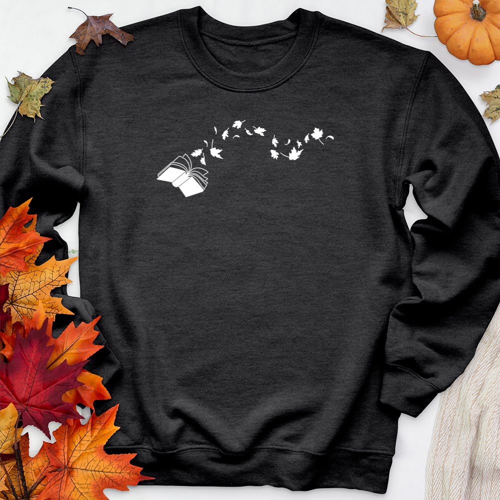 book leaves premium crewneck sweatshirt