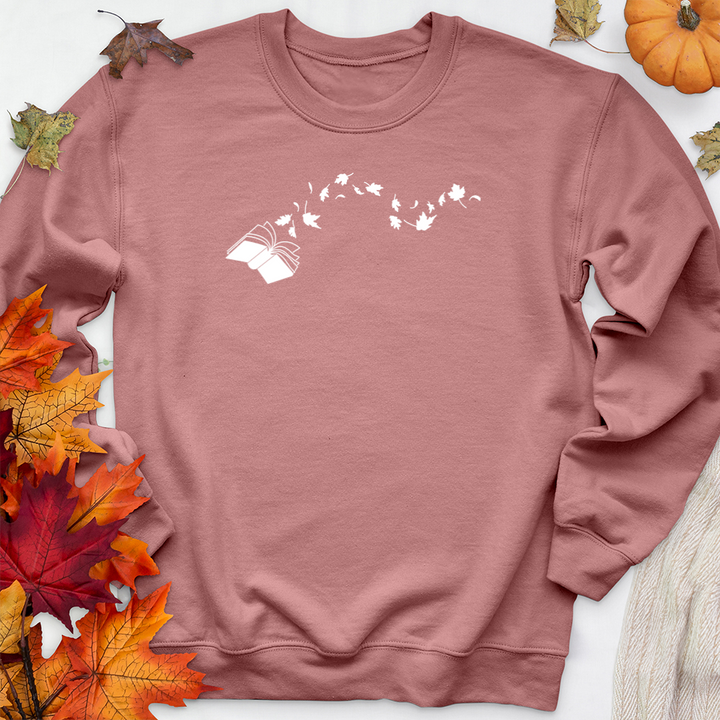 book leaves premium crewneck sweatshirt