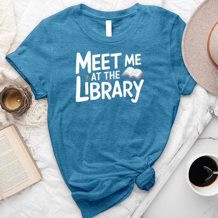 meet me at the library unisex tee