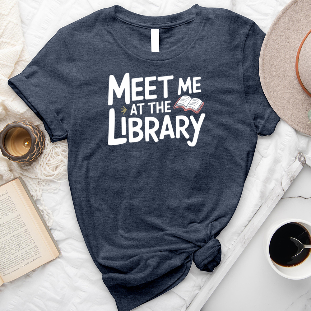 meet me at the library unisex tee