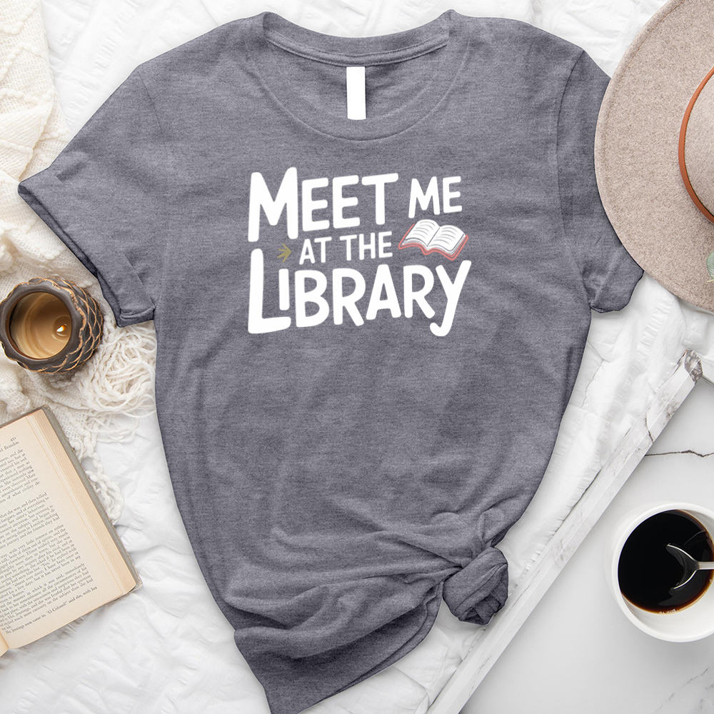 meet me at the library unisex tee