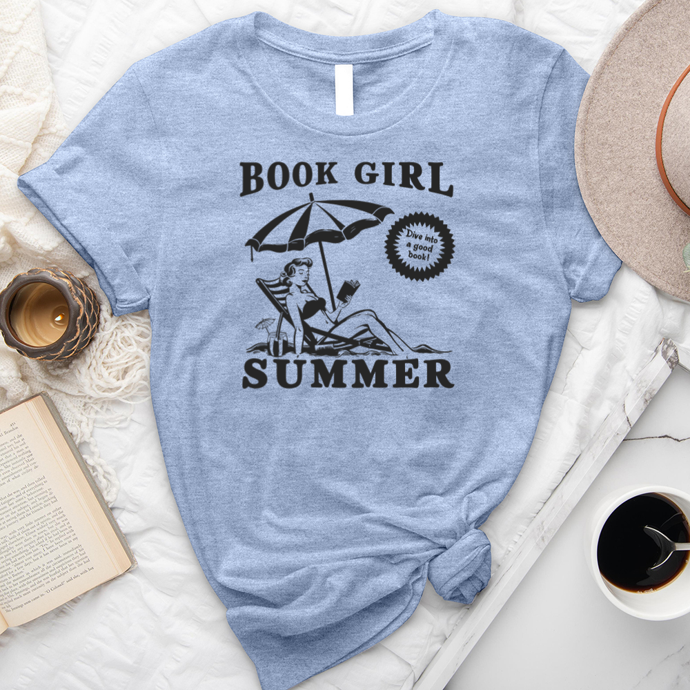 book girl summer unisex tee