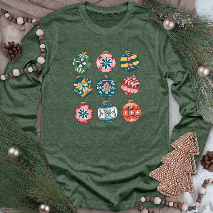 christmas ornaments unisex long sleeve tee