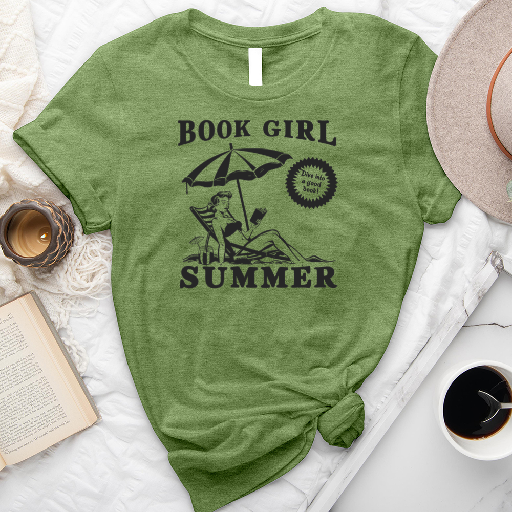 book girl summer unisex tee