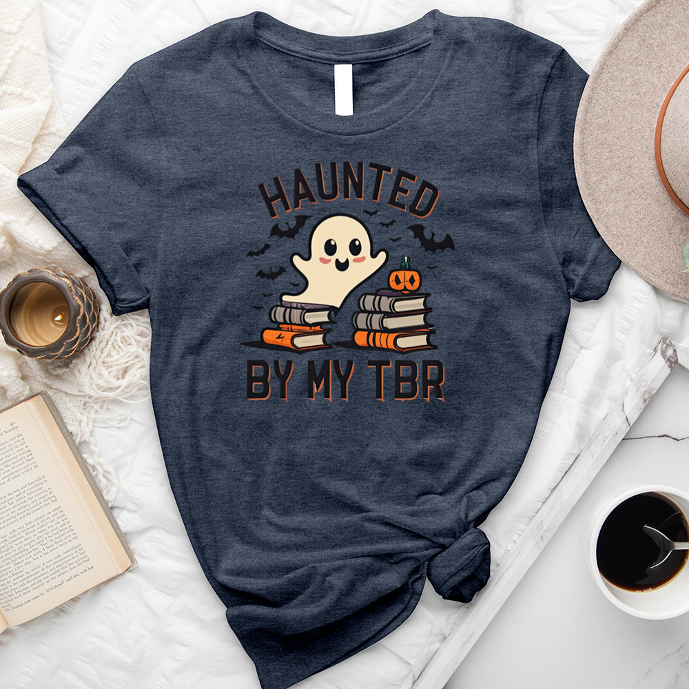 haunted by my TBR unisex tee