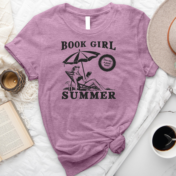 book girl summer unisex tee