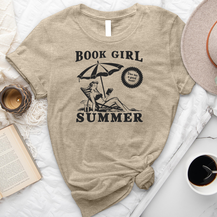 book girl summer unisex tee