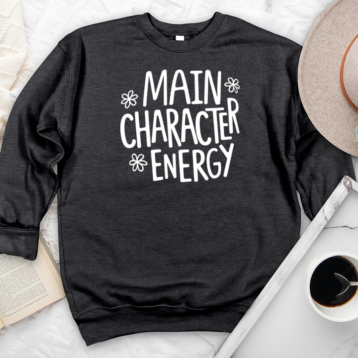 main character energy premium crewneck sweatshirt