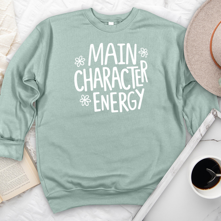 main character energy premium crewneck sweatshirt