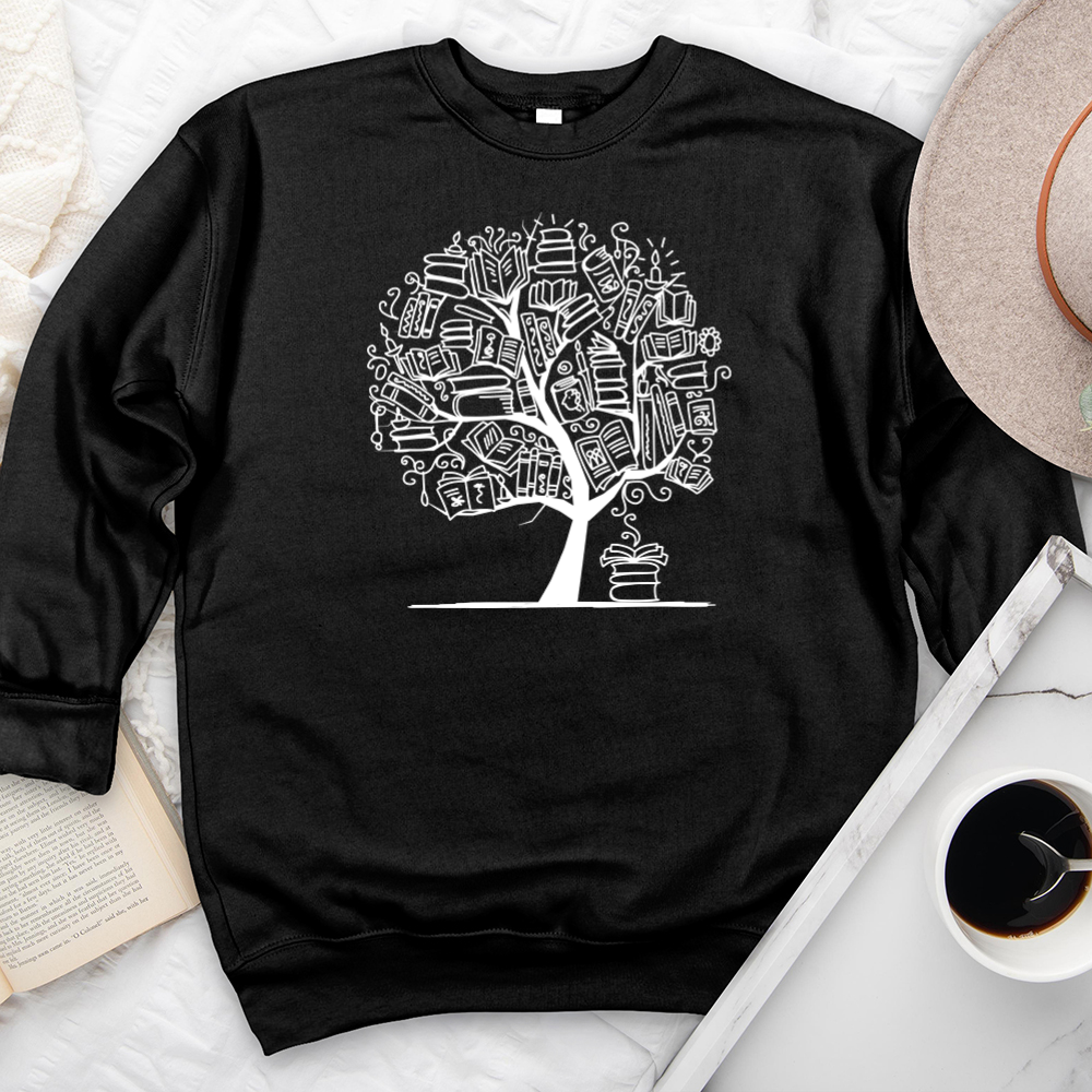 white book tree premium crewneck sweatshirt