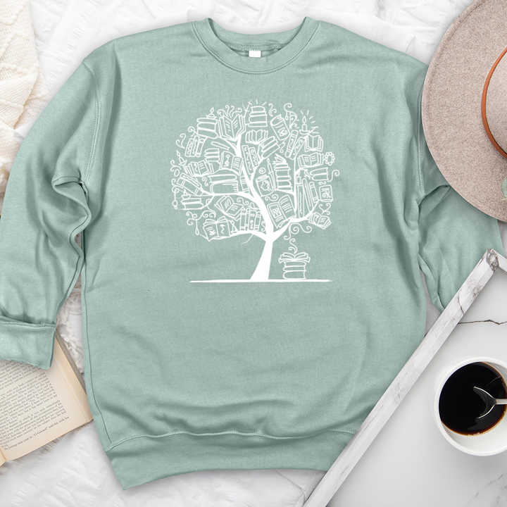 white book tree premium crewneck sweatshirt