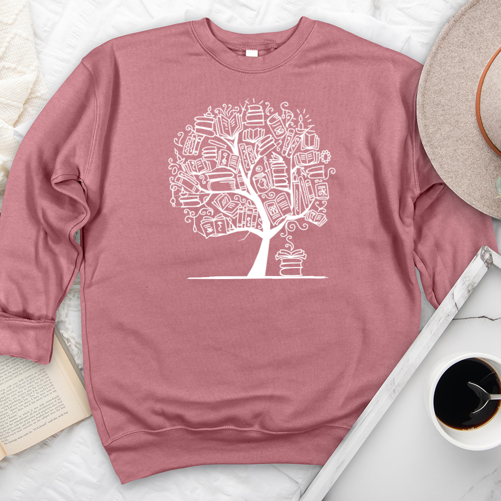 white book tree premium crewneck sweatshirt