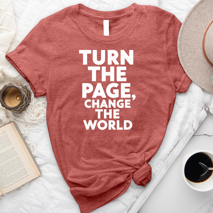 turn the page unisex tee