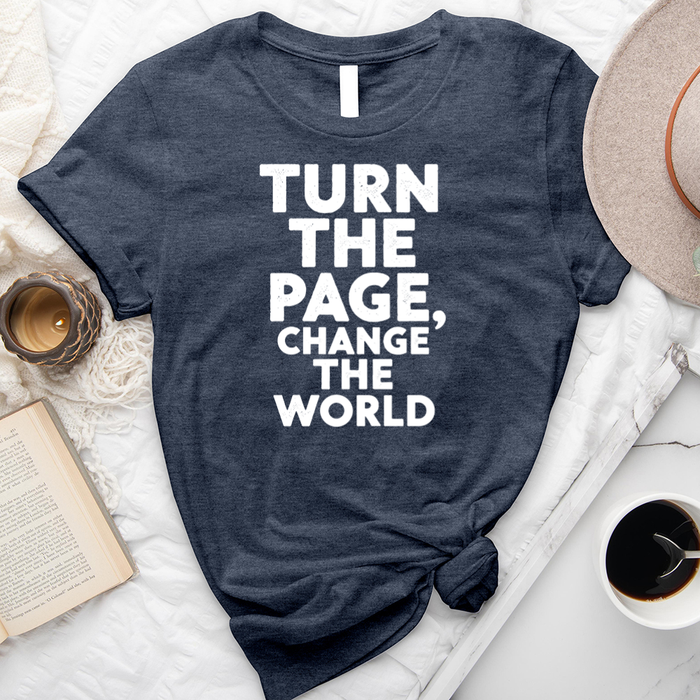 turn the page unisex tee