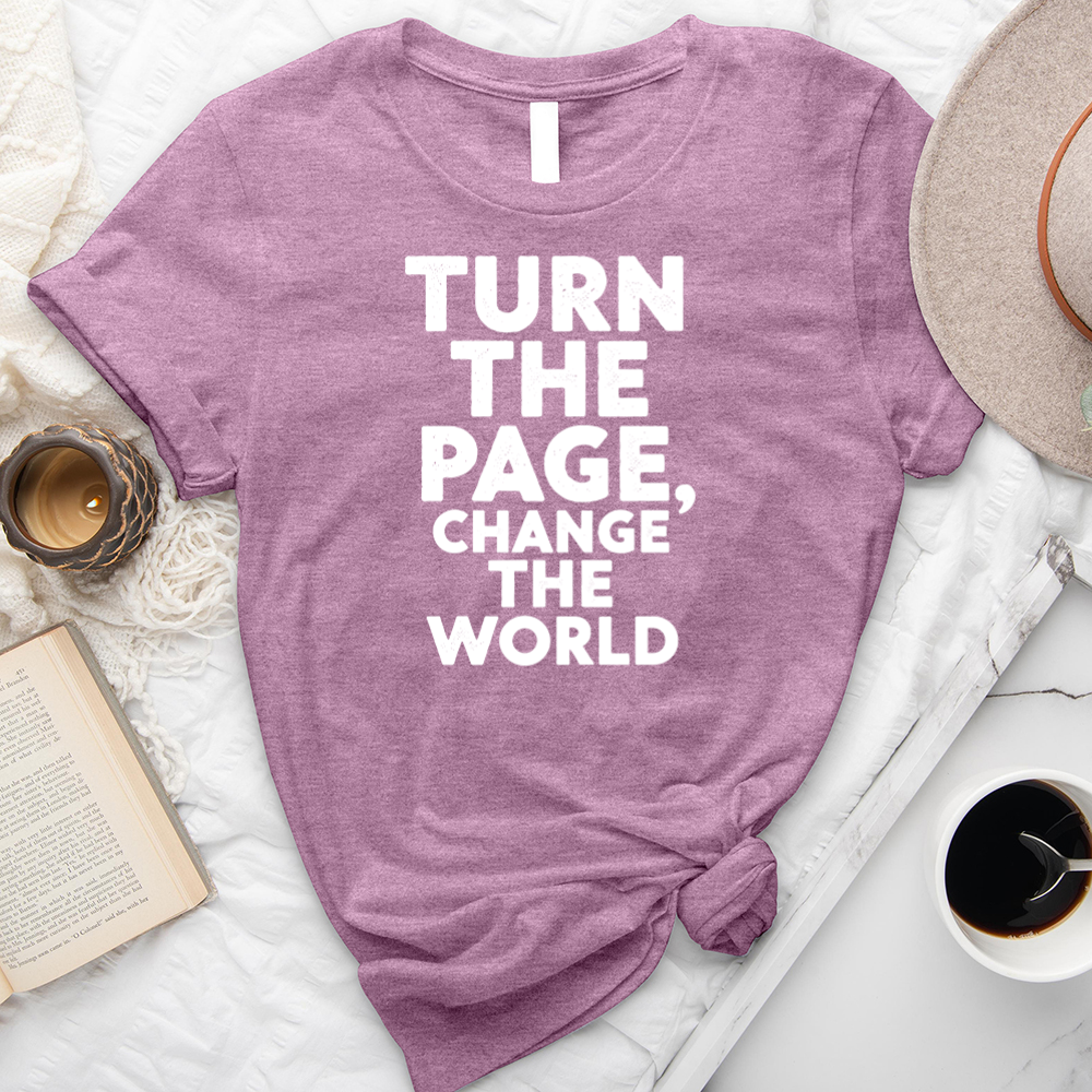 turn the page unisex tee