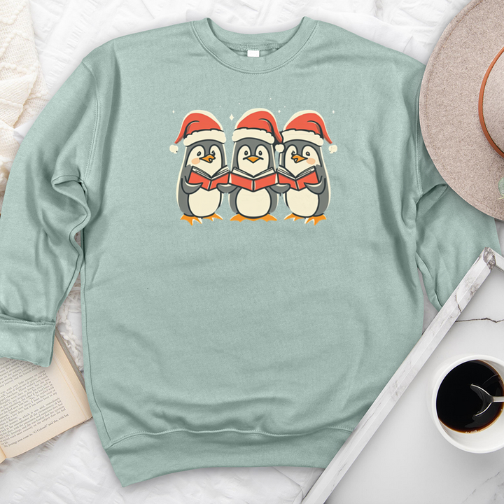 penguins reading premium crewneck sweatshirt