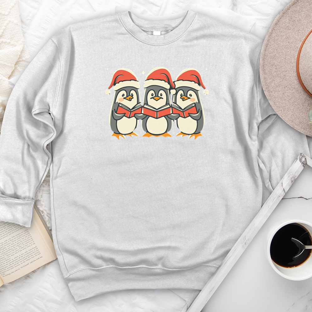 penguins reading premium crewneck sweatshirt