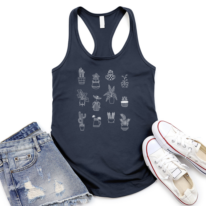 all over plants women's racerback tank top