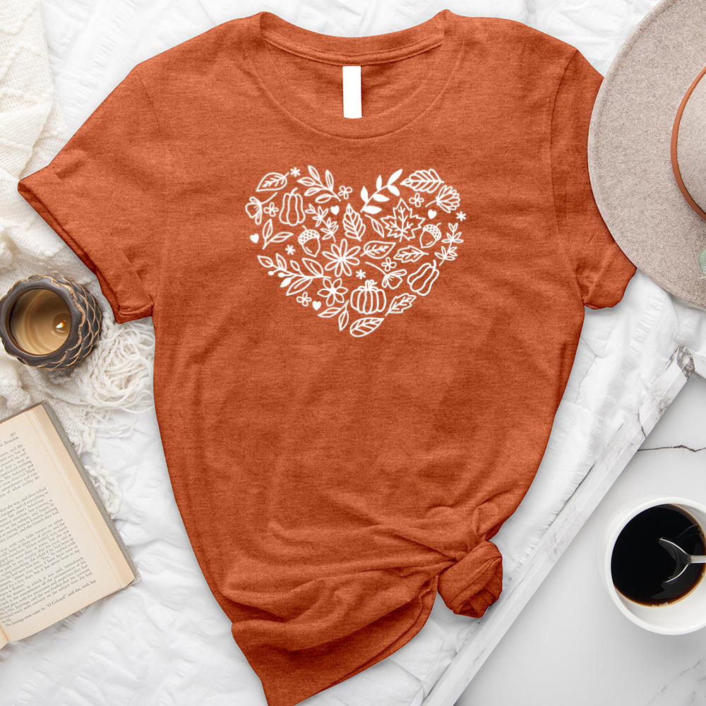 fall heart unisex tee