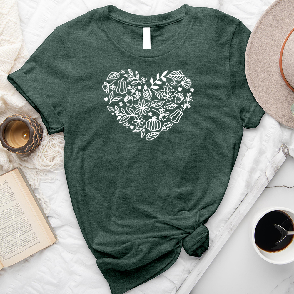 fall heart unisex tee