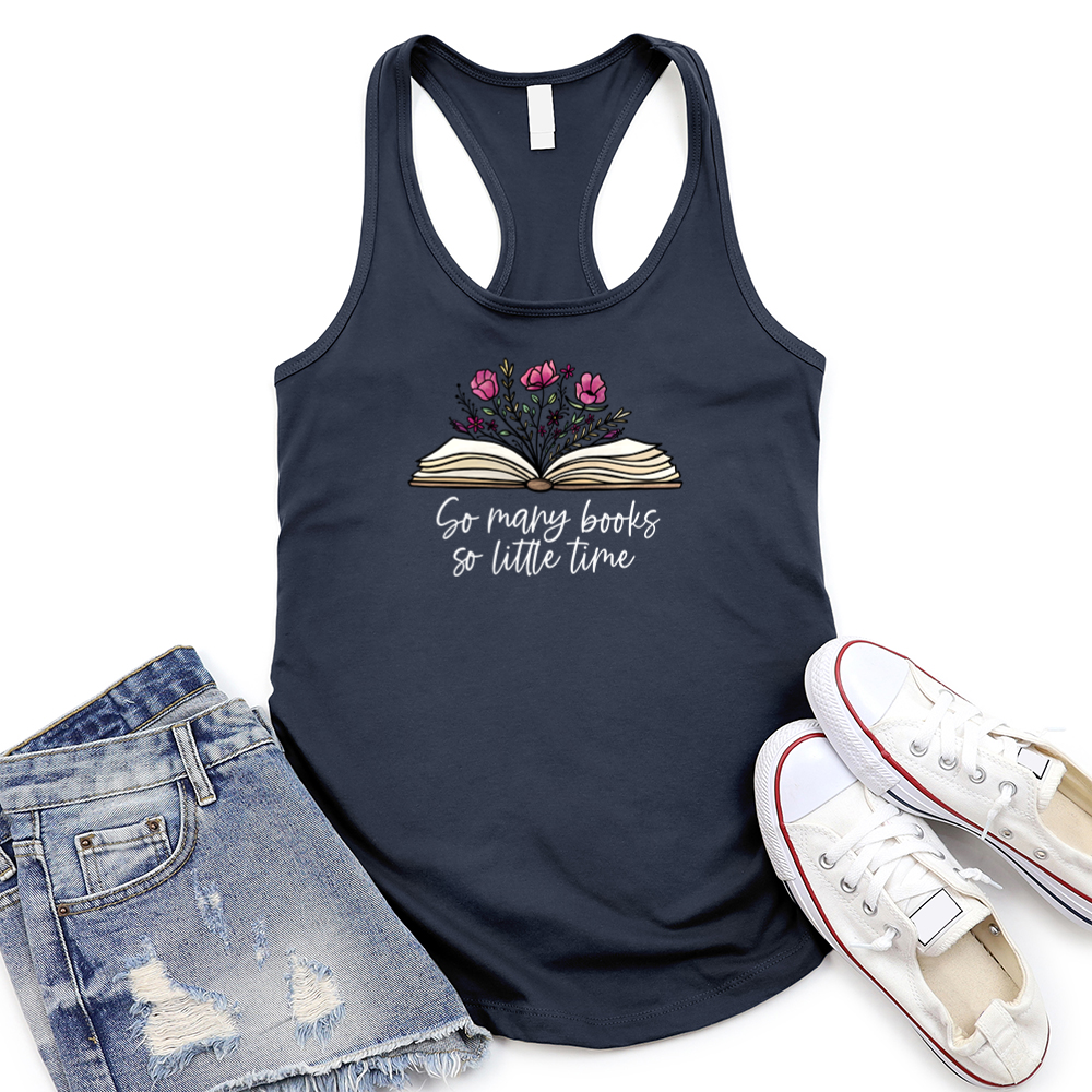 so many books women's racerback tank top