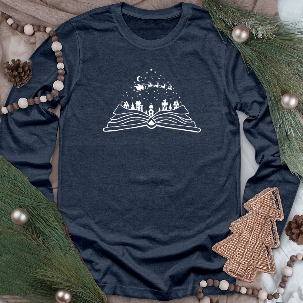 christmas village unisex long sleeve tee