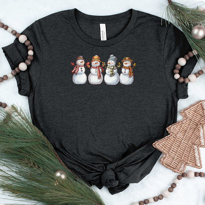 line of snowmen unisex tee