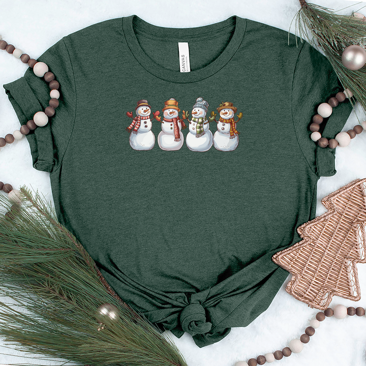 line of snowmen unisex tee