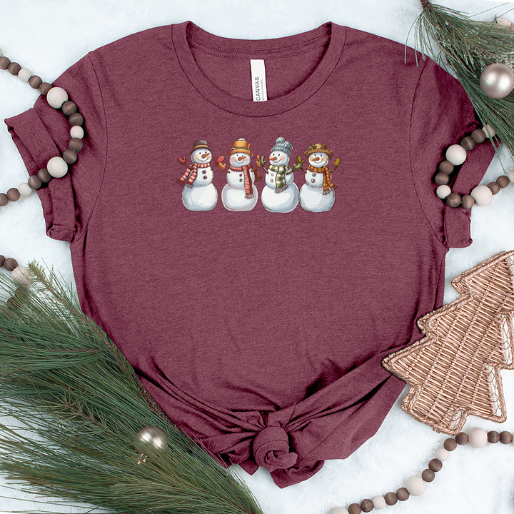 line of snowmen unisex tee