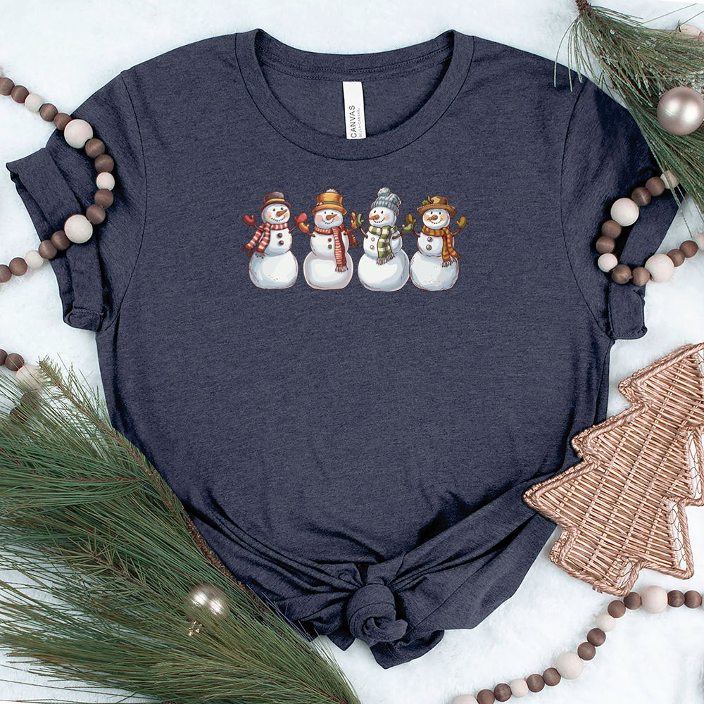 line of snowmen unisex tee