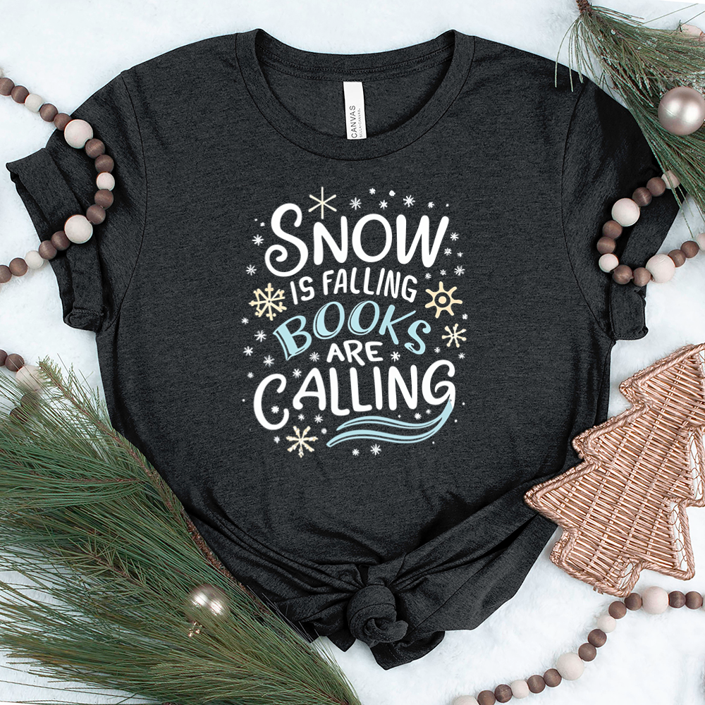 snow is falling flakes unisex tee