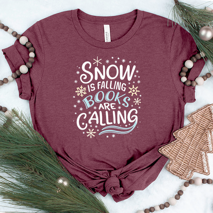 snow is falling flakes unisex tee