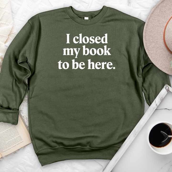 I closed my book premium crewneck sweatshirt