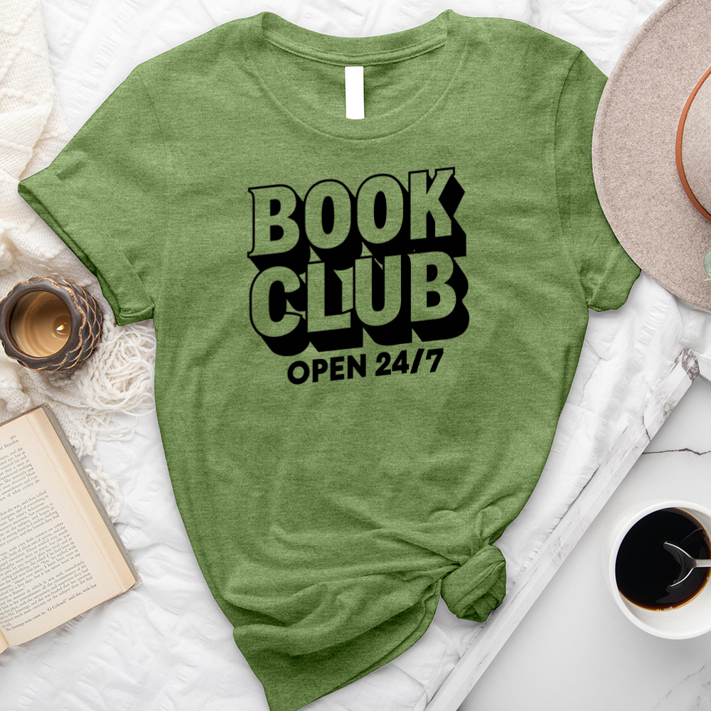 book club 24/7 unisex tee