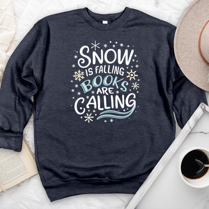 snow is falling flakes premium crewneck sweatshirt