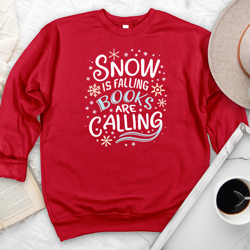 snow is falling flakes premium crewneck sweatshirt