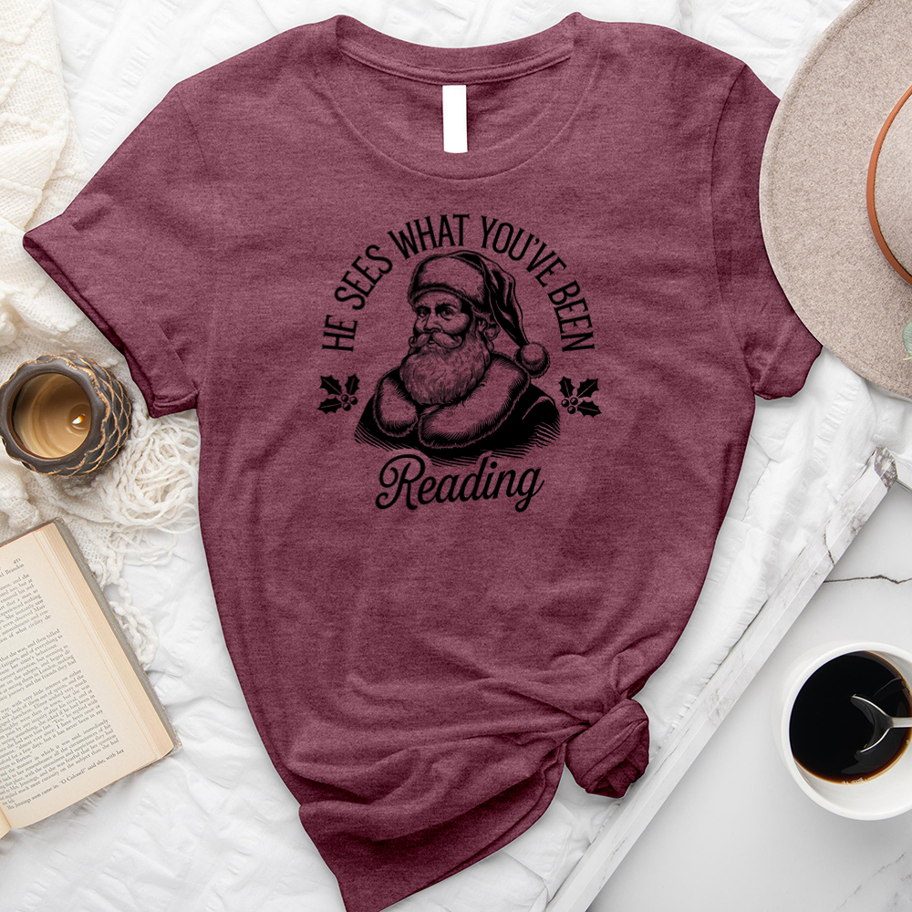 he sees what you've been reading unisex tee